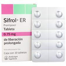 Sifrol ER Extended Release 0.75mg 10 Tabletas, (Mirapex﻿) Pramipexole