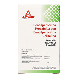 Bencilpenicilina Sodica Cristalina 800,000U INJ SOL 1 AMP, Penicillin